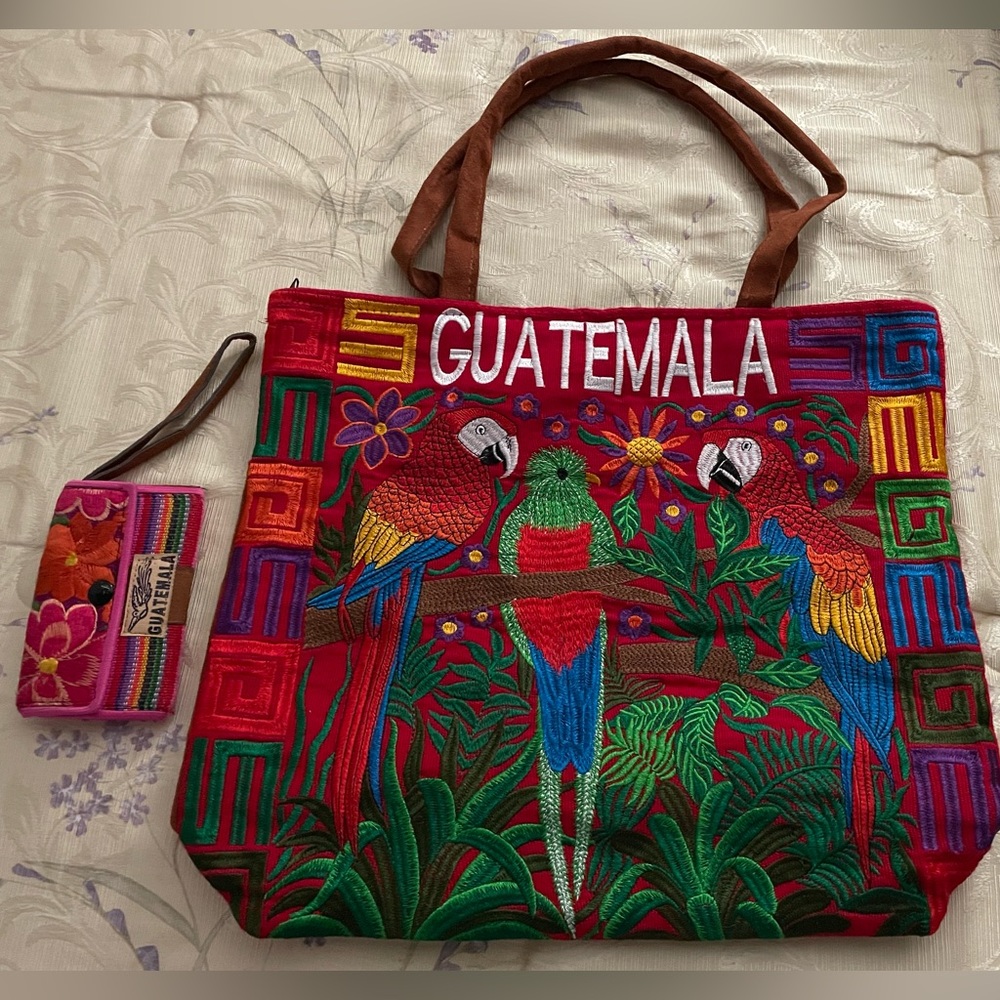 Colorful Embroidered Tote Bag Original from Guatemala